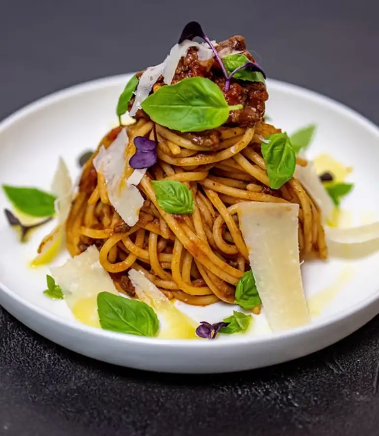pasta op een bord